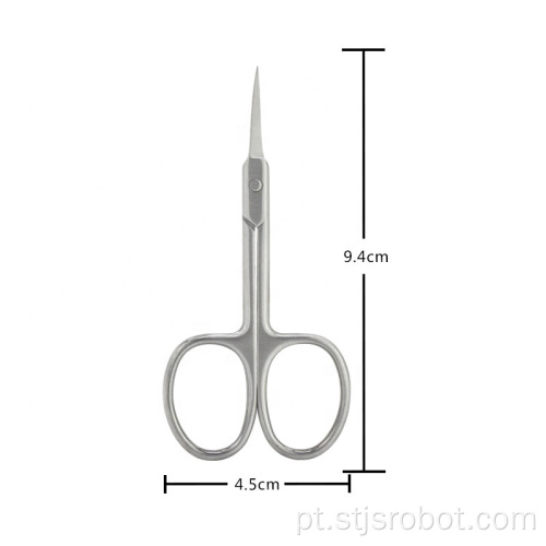 O corte feito sob encomenda da sobrancelha da segurança scissors tesouras curvadas de aço inoxidável da beleza